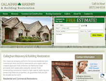 Tablet Screenshot of callaghanmasonry.com